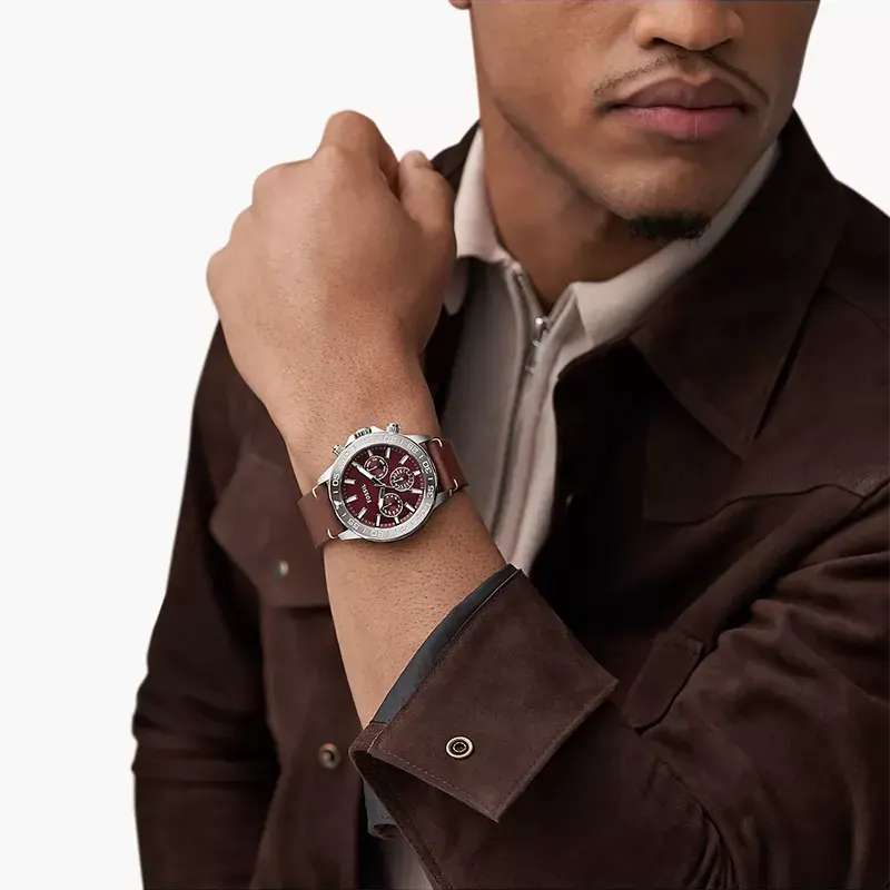 Fossil Bannon Multifunction Burgundy Dial Men’s Watch | BQ2806