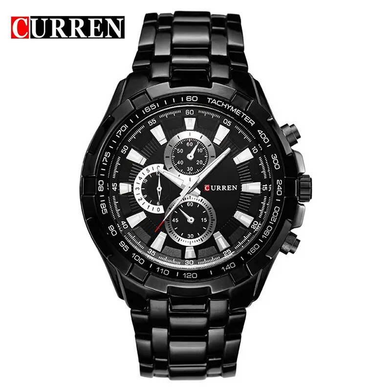 Curren Sport Military Chronograph Black Dial Men's Watch 8023