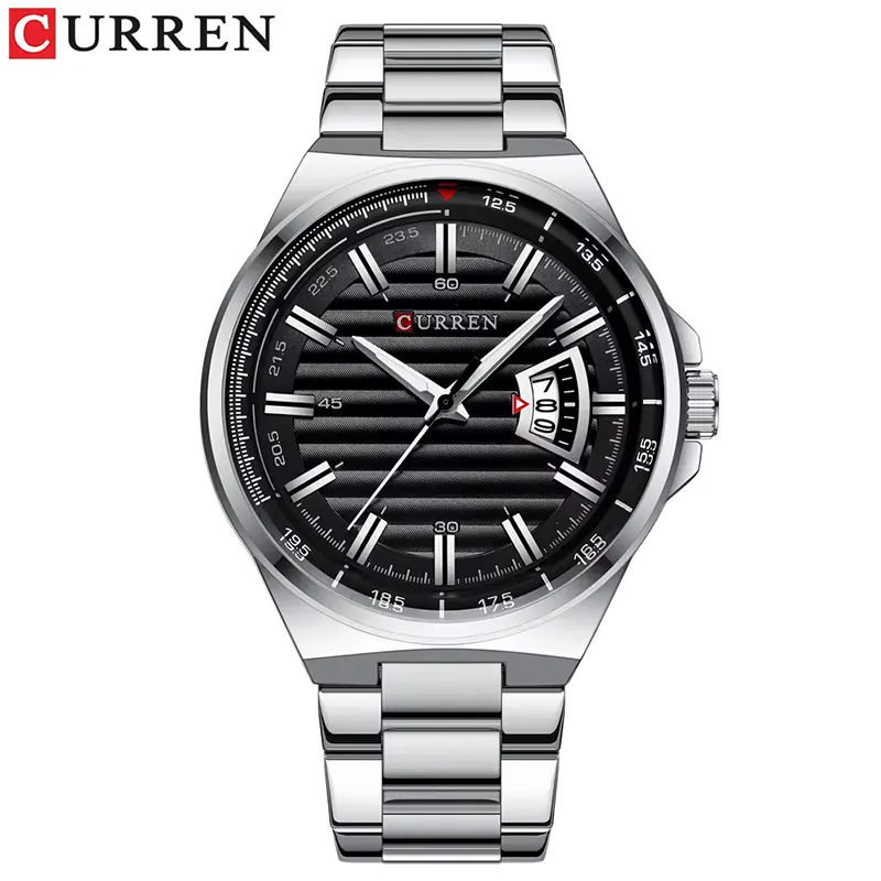 Curren Black Dial Silver-tone Stainless Steel Men's Watch | 8375