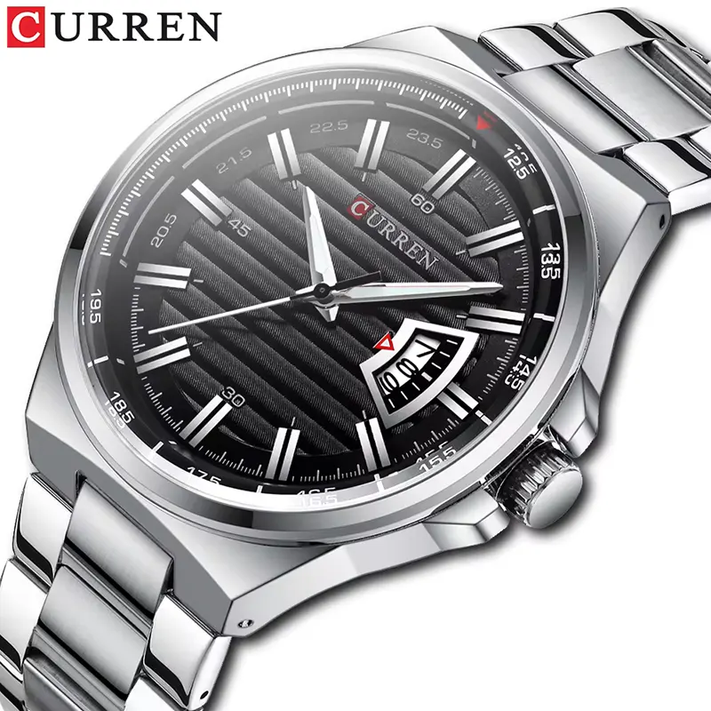 Curren Black Dial Silver-tone Stainless Steel Men's Watch | 8375