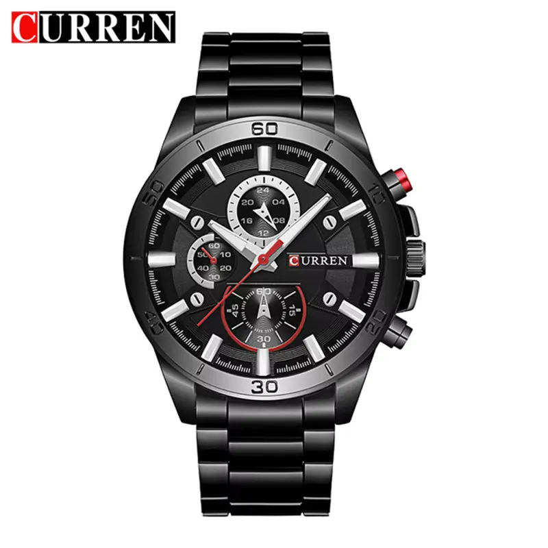 Curren Luxury Chronograph Black Dial Men’s Watch | 8275