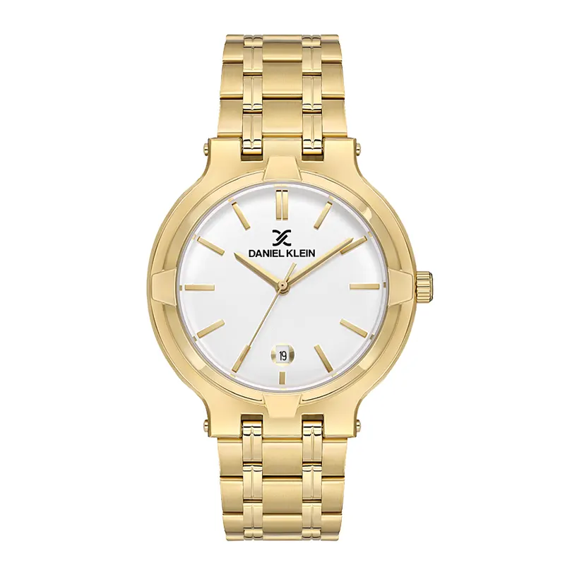 Daniel Klein White Dial Gold-tone Couple Set | DK.1.13908-3