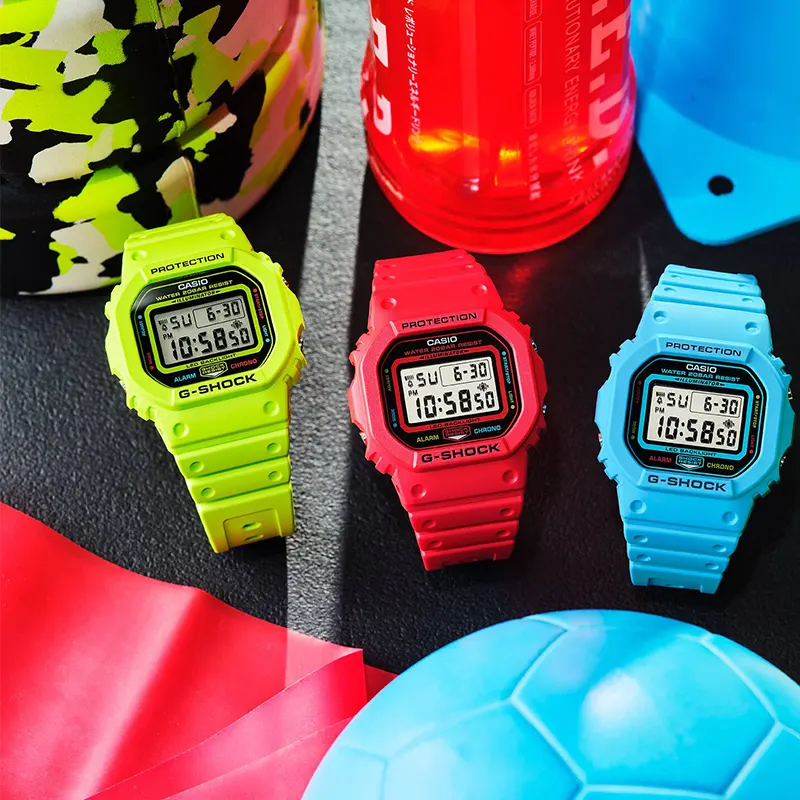 Casio G-Shock Classic Red Digital Sports Watch for Men | DW-5600EP-4