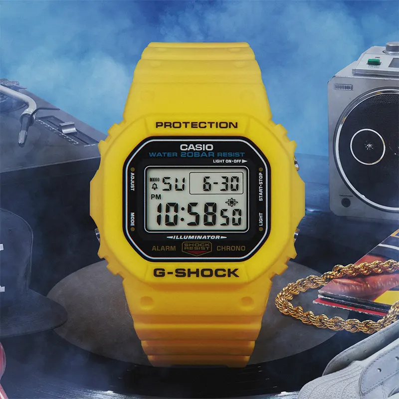 Casio G-Shock Digital Dial Yellow Men's Watch | DW-5600REC-9