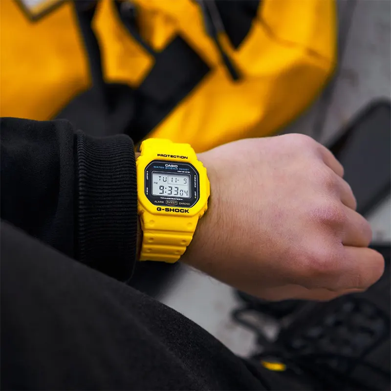 Casio G-Shock Digital Dial Yellow Men's Watch | DW-5600REC-9