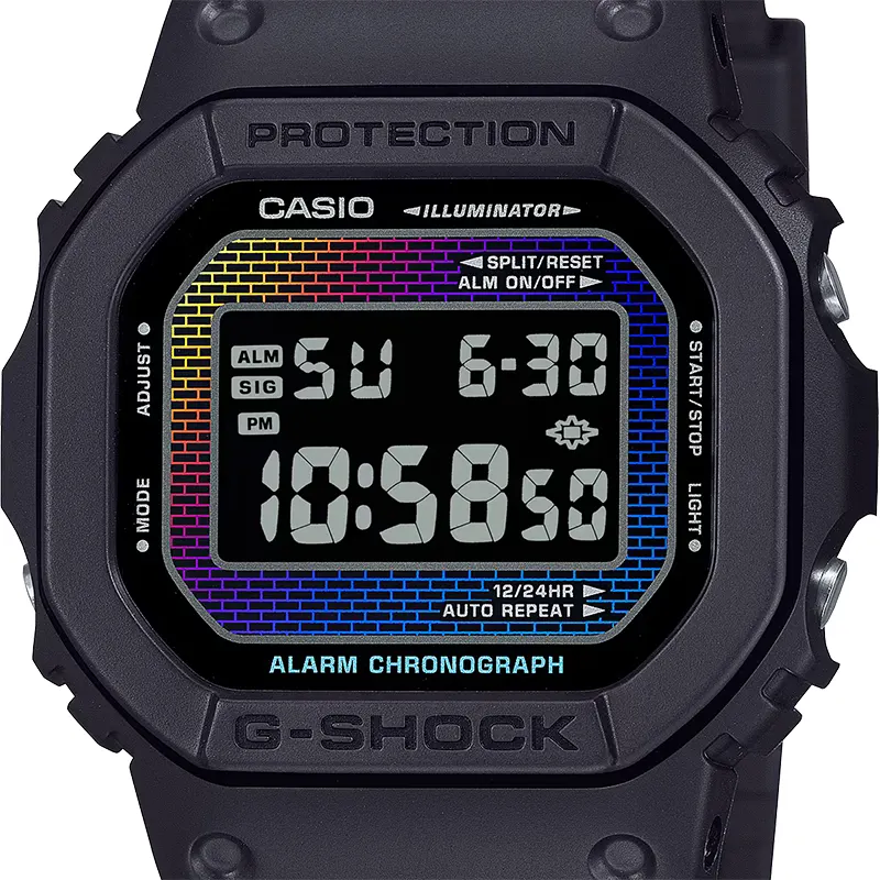 Casio G-Shock Rainbow Brick Wall Digital Men’s Watch | DW-5600RW-1