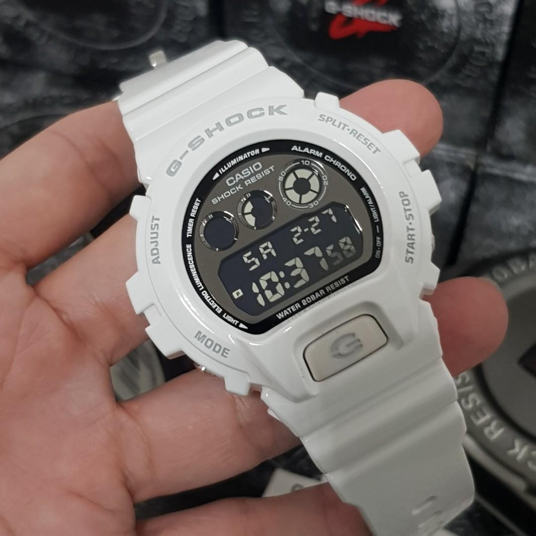 Casio G-Shock DW-6900NB-7 Black Dial White Men's Watch