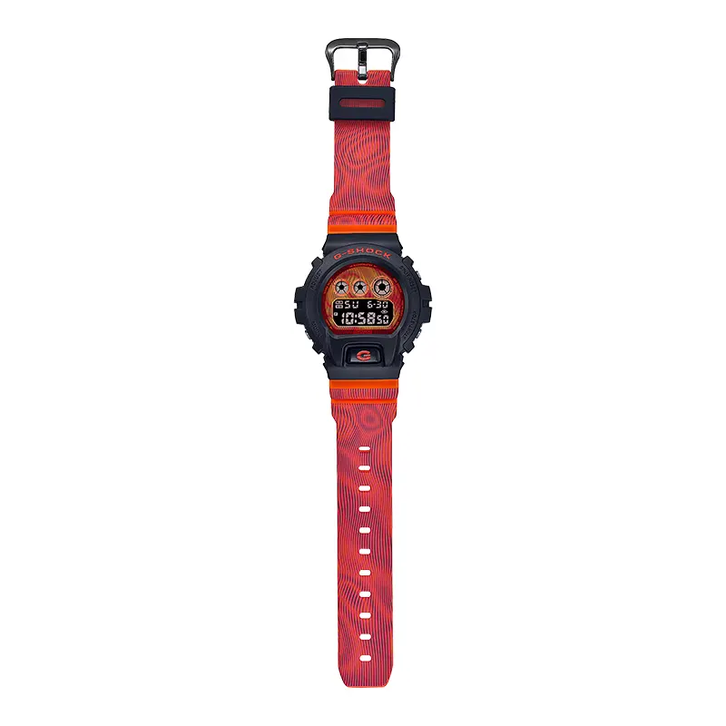 Casio G-Shock DW-6900TD-4 'Time Distortion' Orange Strap Men's Watch