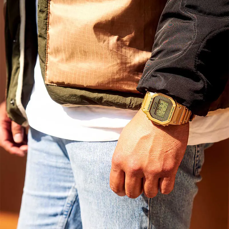 Casio G-Shock Hip Hop Gold Chain Inspired Digital Men's Watch | DWE-5600HG-1
