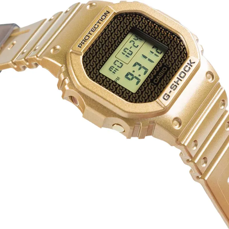 Casio G-Shock Hip Hop Gold Chain Inspired Digital Men's Watch | DWE-5600HG-1
