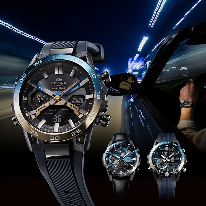 Casio Edifice Nighttime Drive Series Bluetooth Solar Men’s Watch | ECB-2000NP-1A