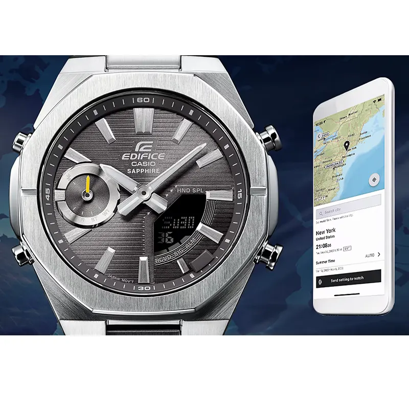 Casio Edifice Smartphone Link Bluetooth Grey Dial Men’s Watch | ECB-S10D-8ADF