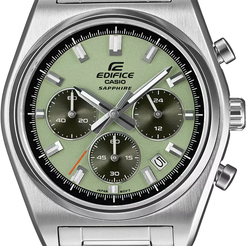Casio Edifice Motorsports Chronograph Green Panda Dial Men's Watch | EFB-730D-3AV