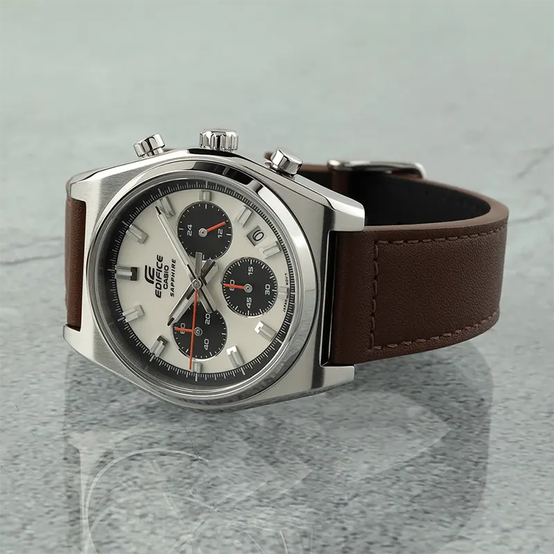 Casio Edifice Motorsports Chronograph Cream Dial Men's Watch | EFB-730L-7AV