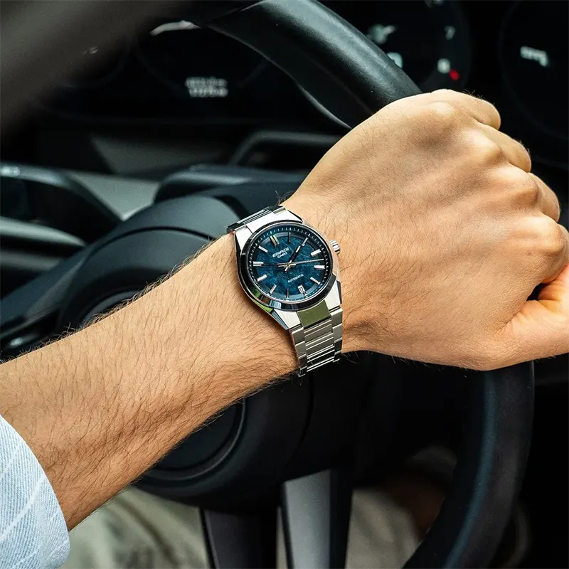 Casio Edifice Automatic Forged Carbon Blue Dial Men's Watch | EFK-100D-2A