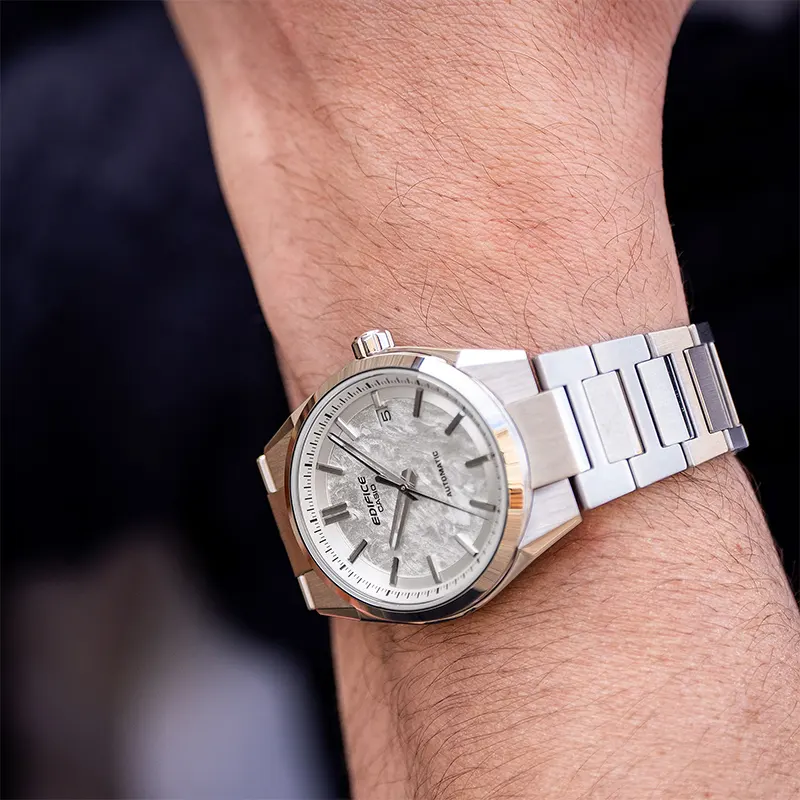 Casio Edifice Automatic Electroformed Textured Silver Dial Men's Watch | EFK-110D-7A