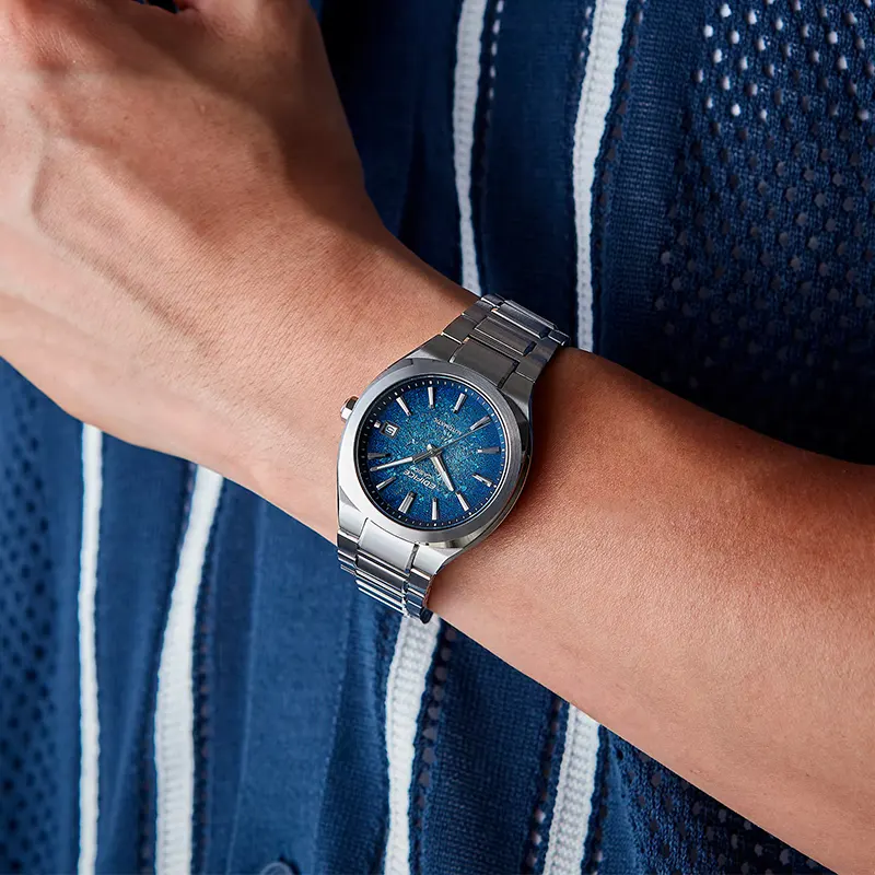 Casio Edifice Automatic Electroformed Textured Blue Dial Men's Watch | EFK-200D-2A