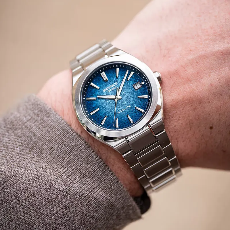 Casio Edifice Automatic Electroformed Textured Blue Dial Men's Watch | EFK-200D-2A