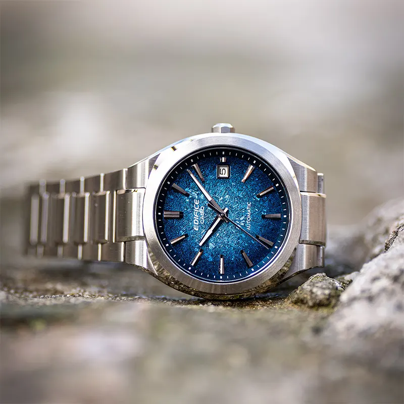 Casio Edifice Automatic Electroformed Textured Blue Dial Men's Watch | EFK-200D-2A