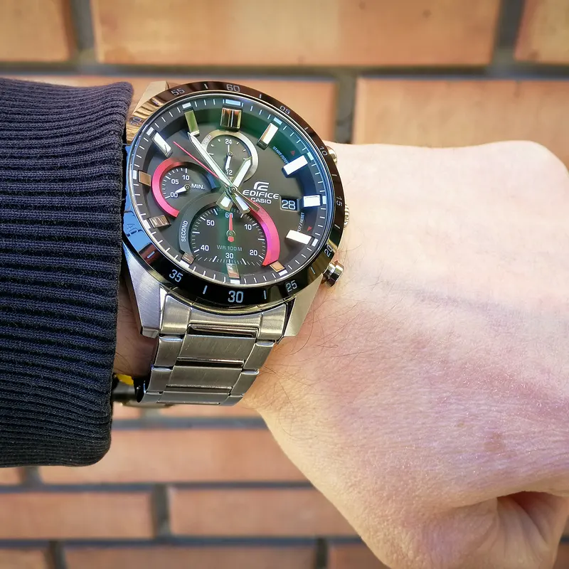 Casio Edifice Bold Designed Chronograph Black Dial Men’s Watch | EFR-571DB-1A1