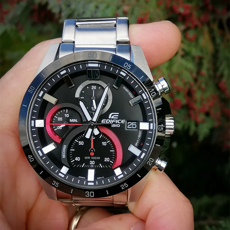 Casio Edifice Bold Designed Chronograph Black Dial Men’s Watch | EFR-571DB-1A1
