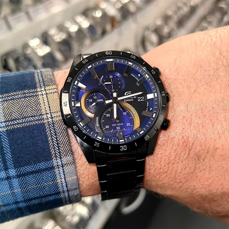 Casio Edifice Chronograph Dark Blue Dial Men’s Watch | EFR-571DC-2AV