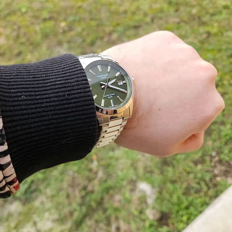 Casio Edifice Motorsports Green Clous de Paris Dial Men's Watch | EFV-160D-3AV