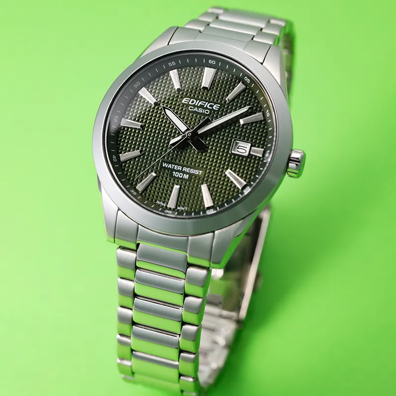 Casio Edifice Motorsports Green Clous de Paris Dial Men's Watch | EFV-160D-3AV