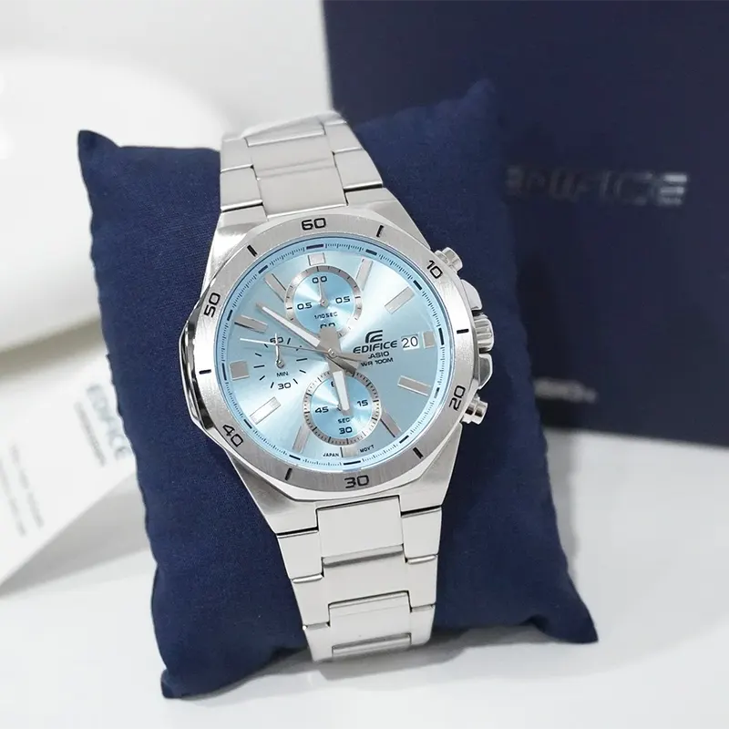 Casio Edifice Standard Chronograph Ice Blue Dial Men's Watch | EFV-640D-2BV