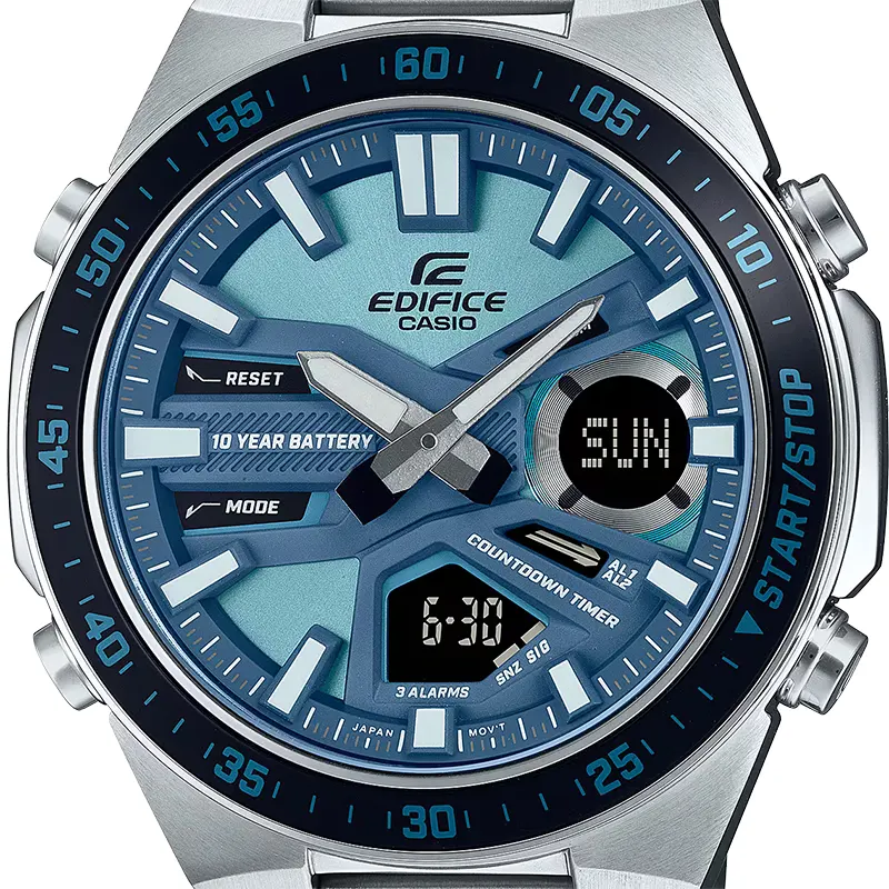 Casio Edifice Ice Blue Dial Men's Watch | EFV-C110D-2B