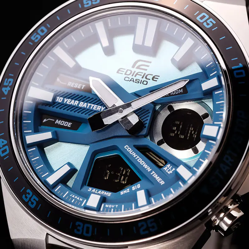 Casio Edifice Ice Blue Dial Men's Watch | EFV-C110D-2B