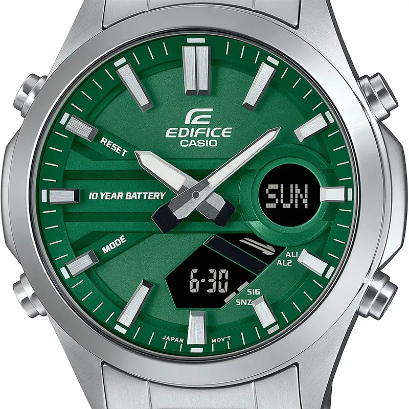 Casio Edifice EFV-C120D-3A 10-Year Battery Green Dial Men's Watch