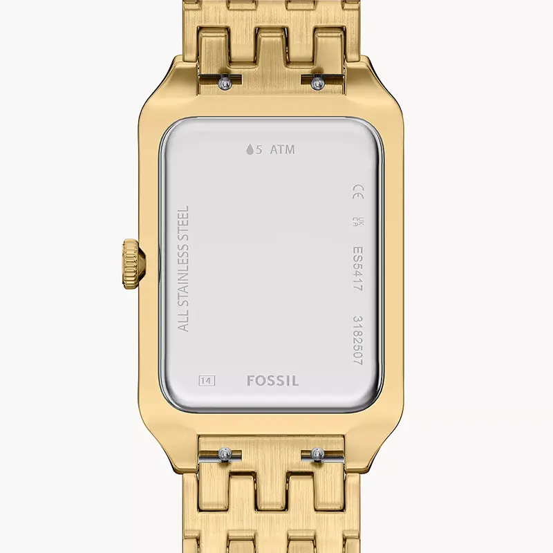 Fossil Raquel Black Mother of Pearl Dial Gold-Tone Ladies Watch | ES5417