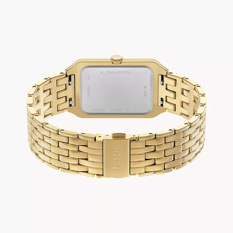 Fossil Raquel Black Mother of Pearl Dial Gold-Tone Ladies Watch | ES5417