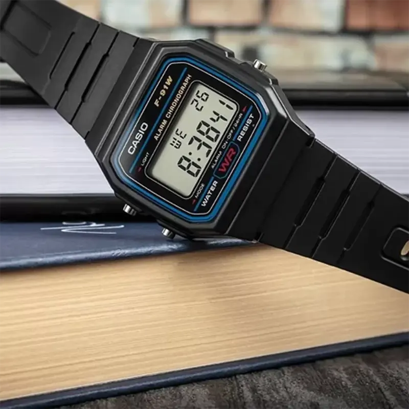 Casio F-91W-1 Classic Retro Digital Grey Dial Watch