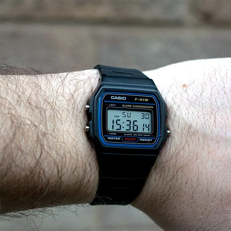 Casio F-91W-1 Classic Retro Digital Grey Dial Watch