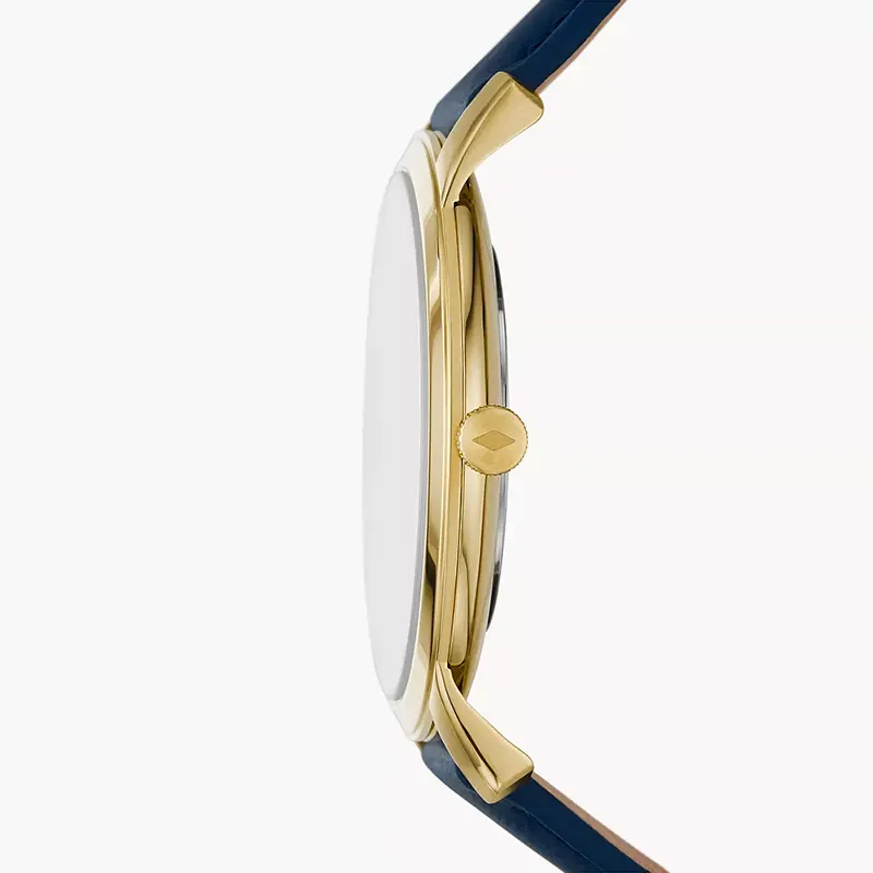 Fossil Minimalist Navy Dial Blue Leather Men's Watch | FS5789