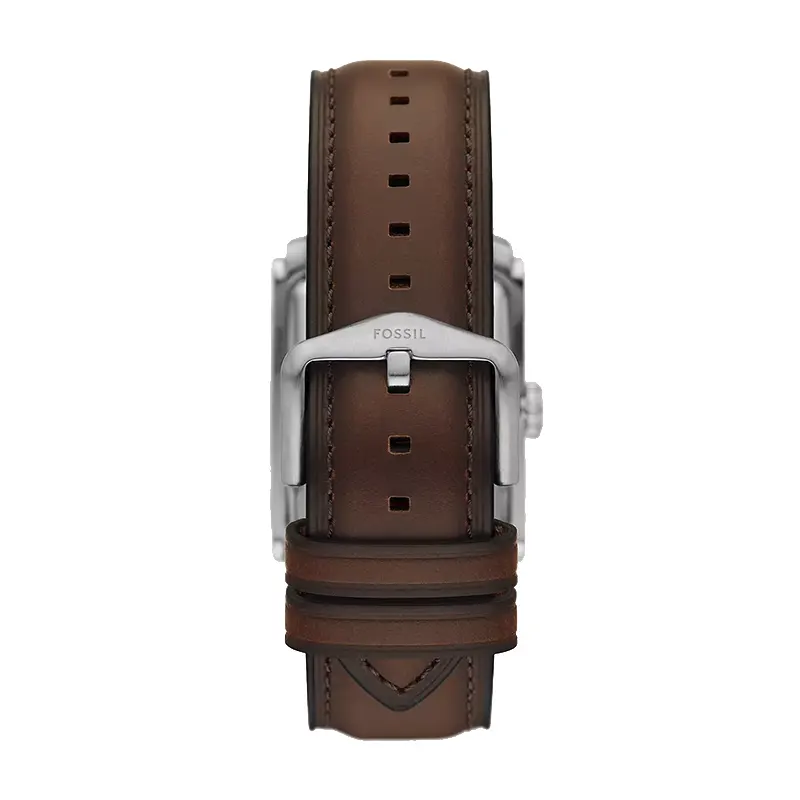 Fossil Carraway Cream Dial Brown Leather Men's Watch | FS6012