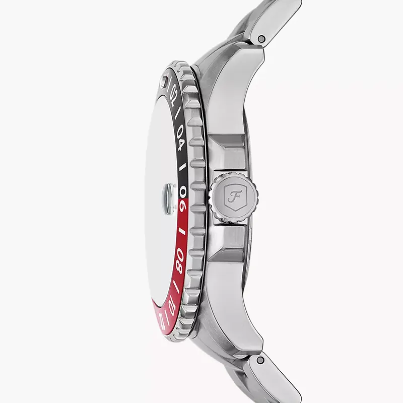 Fossil Blue GMT Black Dial Coke Bezel Men’s Watch | FS6092