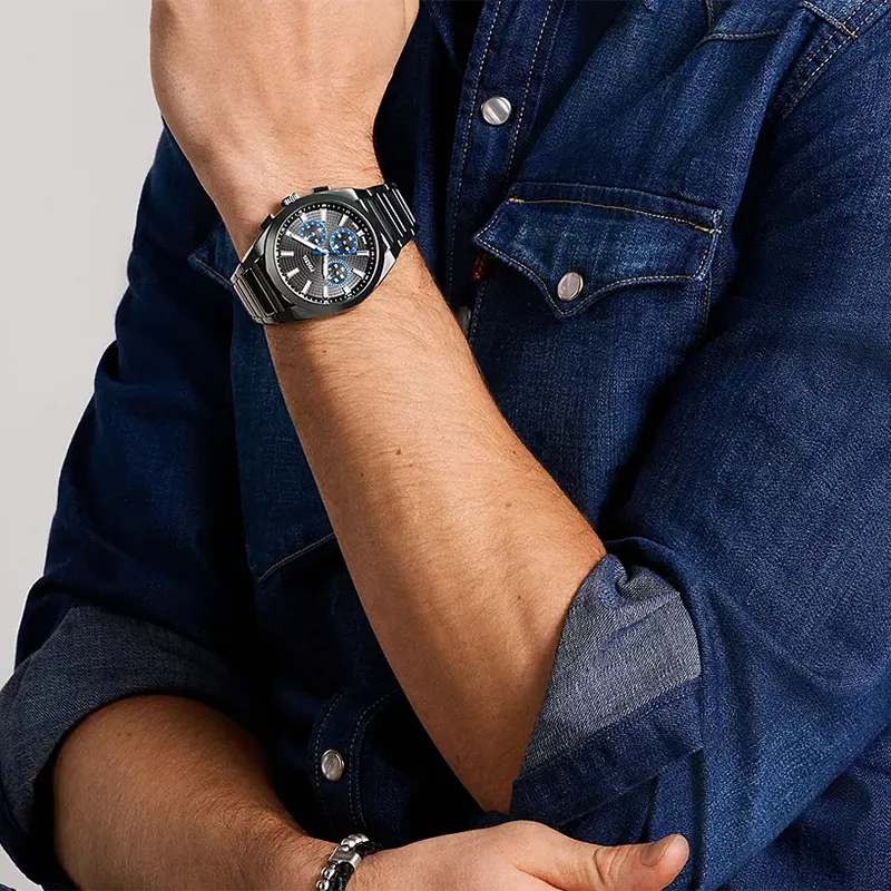 Fossil Everett Chronograph Smoke Stainless Steel Men’s Watch | FS6107