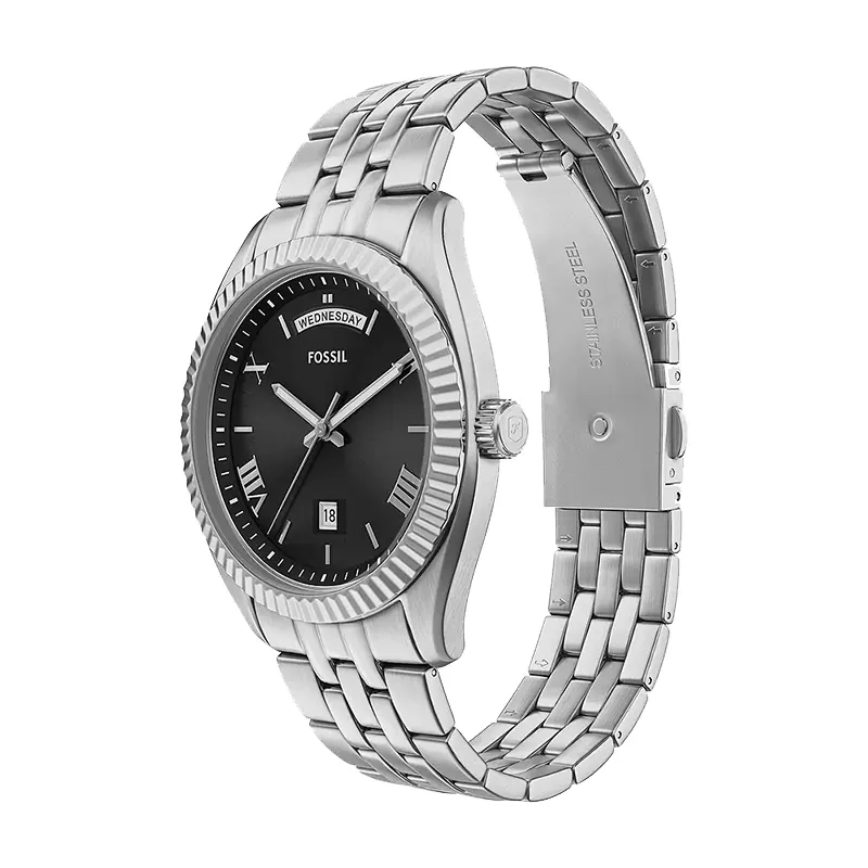 Fossil Campbell Day-Date Black Dial Men's Watch | FS6139