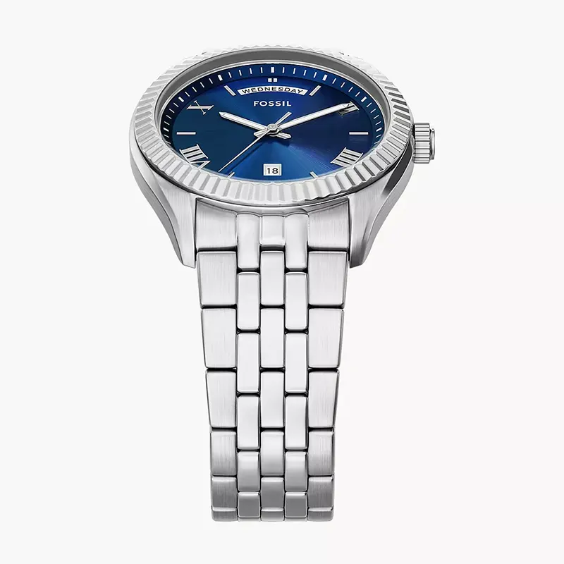 Fossil Campbell Day-Date Blue Dial Men's Watch | FS6140