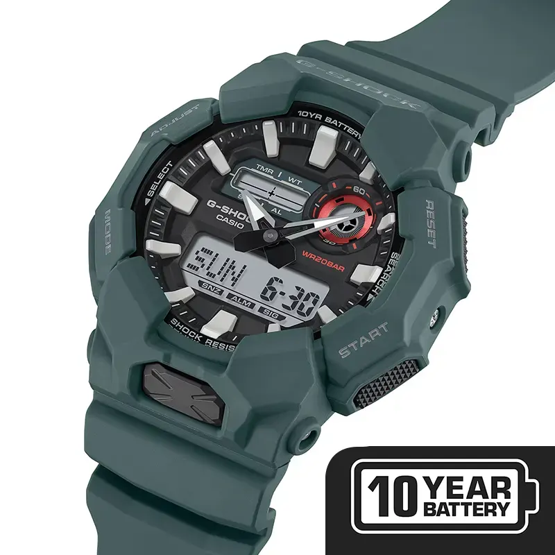 Casio G-Shock Dual-time 10 Years Battery Black Dial Men's Watch | GA-010-2A