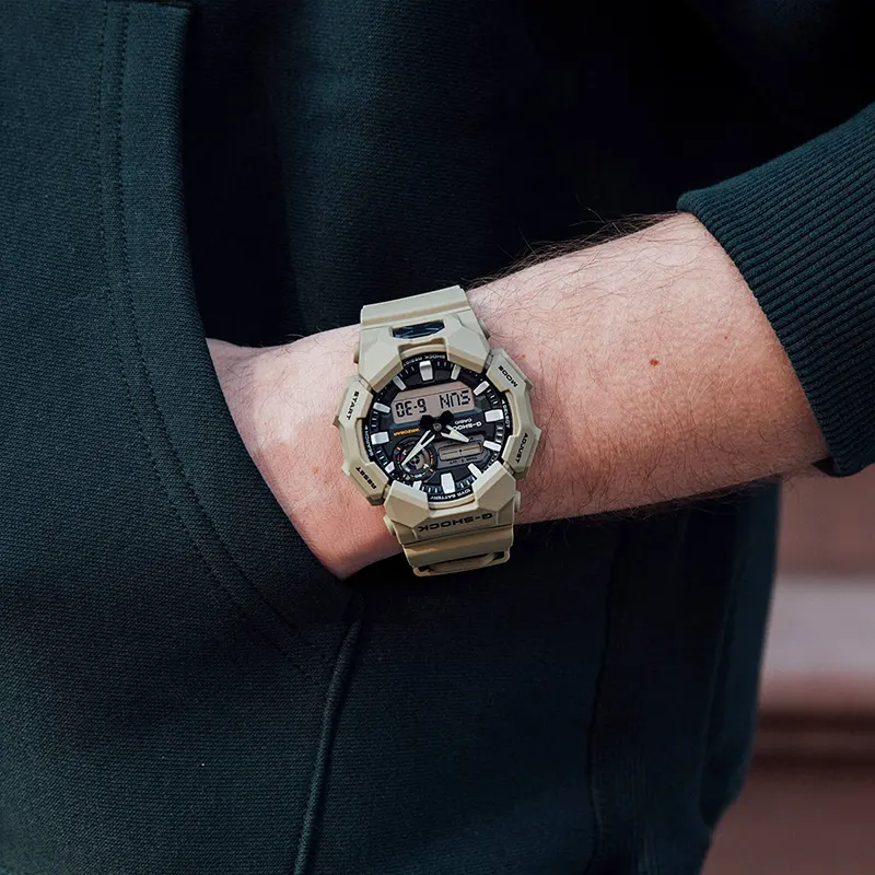 Casio G-Shock 10 Years Battery Military Beige Strap Men's Watch | GA-010-5A