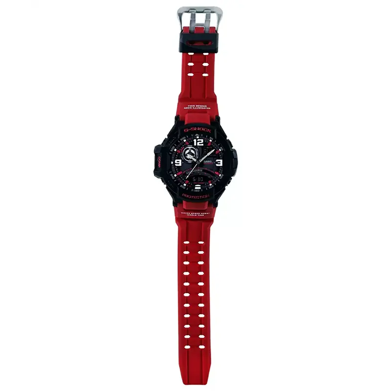 Casio G-Shock GA-1000-4B Gravity Master Red Resin Strap Men's Watch