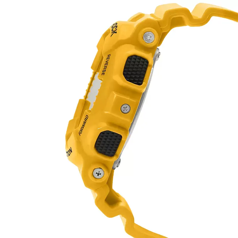 Casio G-Shock GA-100A-9A Dual-time Yellow Resin Band Men's Watch