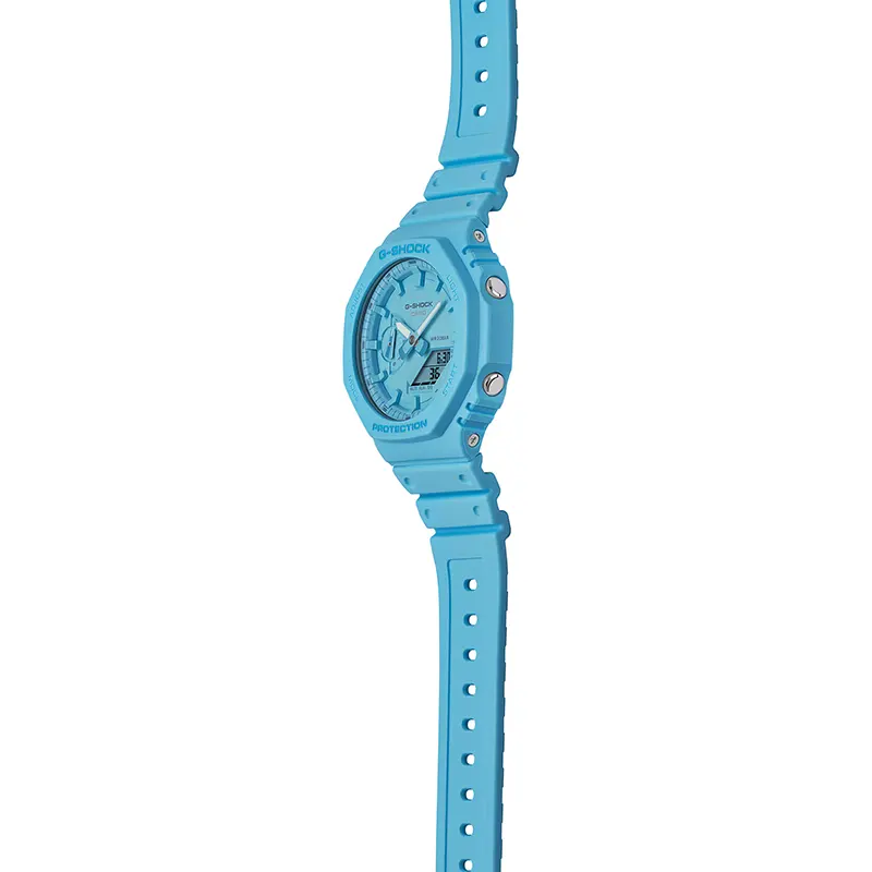 Casio G-Shock Carbon Core Guard Light Blue Men's Watch | GA-2100-2A2