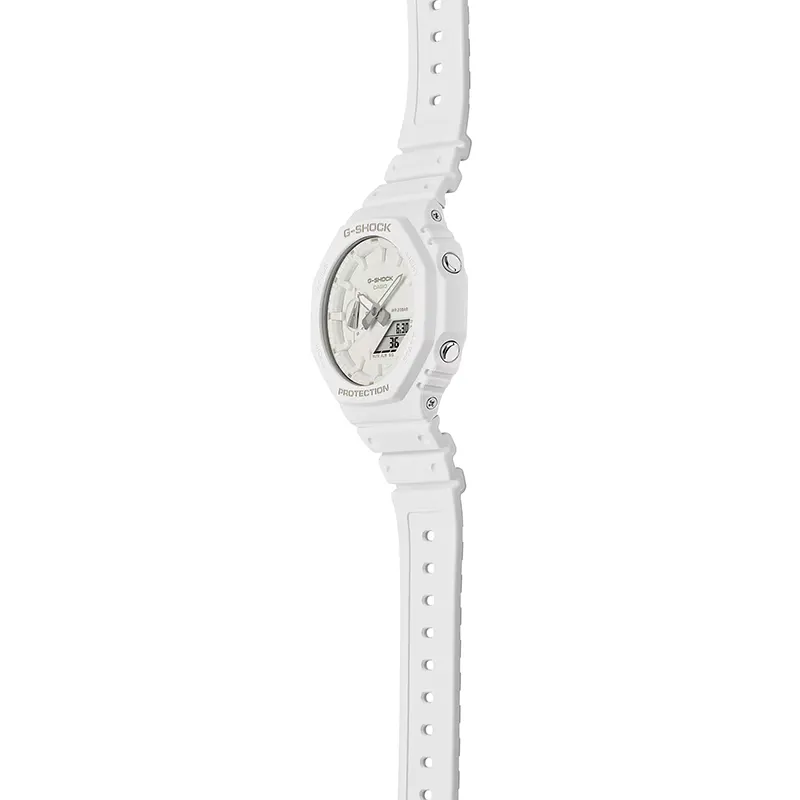 Casio G-Shock GA-2100-7A7 Carbon Core Guard White Men's Watch