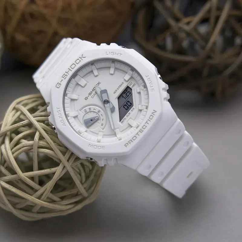 Casio G-Shock GA-2100-7A7 Carbon Core Guard White Men's Watch