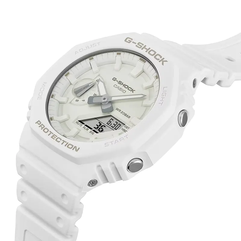 Casio G-Shock GA-2100-7A7 Carbon Core Guard White Men's Watch